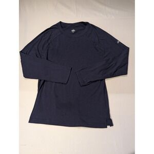 Alo Men's Medium Long Sleeve Crew Neck Raglan Tee Navy Blue Athleisure Workout